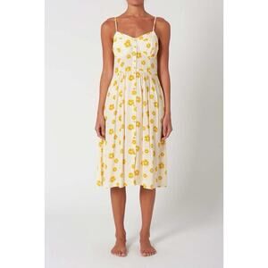 New Rolla's Folk Floral Eve Dress in Gold Size L